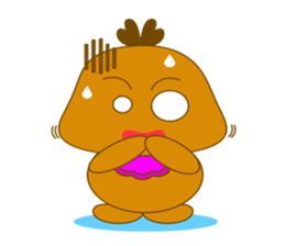 Cute Baby Brown Monster sticker #10216341