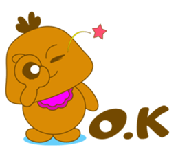 Cute Baby Brown Monster sticker #10216344