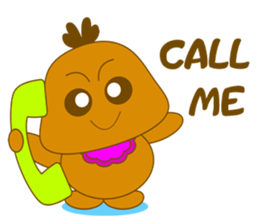 Cute Baby Brown Monster sticker #10216347