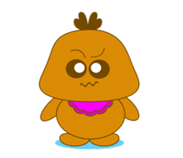 Cute Baby Brown Monster sticker #10216350