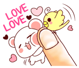Fluffy Bear Shout the love! 2 sticker #10216919
