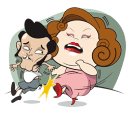Bo and aunt bamboo round sticker #10217405