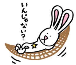Star rabbit and Peace dog. sticker #10218116