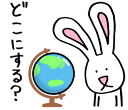 Star rabbit and Peace dog. sticker #10218127