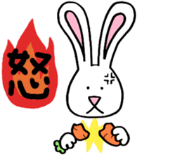 Star rabbit and Peace dog. sticker #10218136