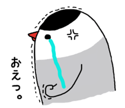 Java sparrow with pink bird part.2 sticker #10218276