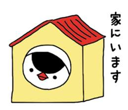 Java sparrow with pink bird part.2 sticker #10218279