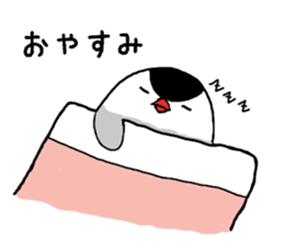 Java sparrow with pink bird part.2 sticker #10218280