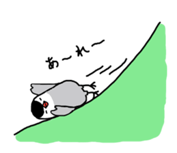 Java sparrow with pink bird part.2 sticker #10218283