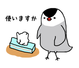 Java sparrow with pink bird part.2 sticker #10218290