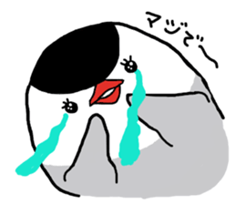 Java sparrow with pink bird part.2 sticker #10218297