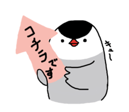 Java sparrow with pink bird part.2 sticker #10218307