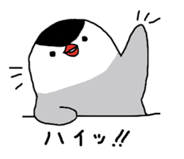 Java sparrow with pink bird part.2 sticker #10218308