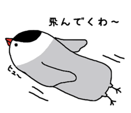 Java sparrow with pink bird part.2 sticker #10218311