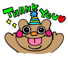 The bear which shows a tongue sticker #10218512