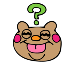 The bear which shows a tongue sticker #10218513
