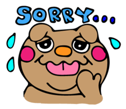 The bear which shows a tongue sticker #10218514