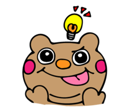 The bear which shows a tongue sticker #10218515