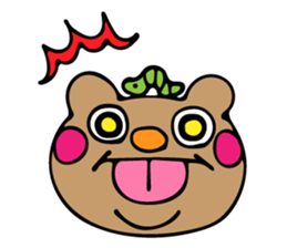 The bear which shows a tongue sticker #10218516