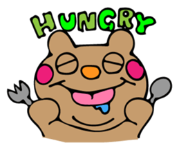 The bear which shows a tongue sticker #10218517