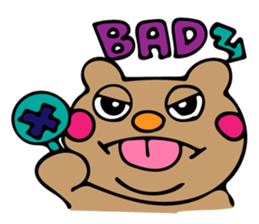 The bear which shows a tongue sticker #10218518