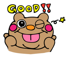 The bear which shows a tongue sticker #10218519