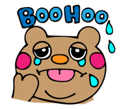 The bear which shows a tongue sticker #10218521