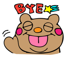 The bear which shows a tongue sticker #10218522