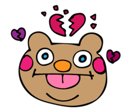 The bear which shows a tongue sticker #10218523