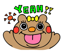 The bear which shows a tongue sticker #10218524