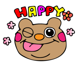 The bear which shows a tongue sticker #10218525