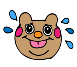 The bear which shows a tongue sticker #10218527