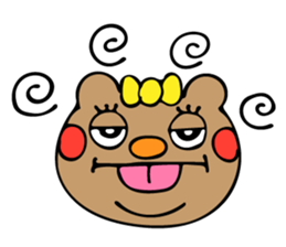 The bear which shows a tongue sticker #10218528