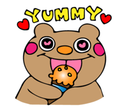 The bear which shows a tongue sticker #10218529