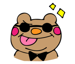 The bear which shows a tongue sticker #10218530