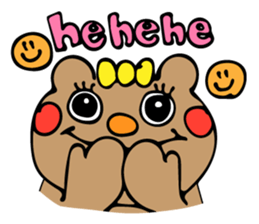 The bear which shows a tongue sticker #10218531