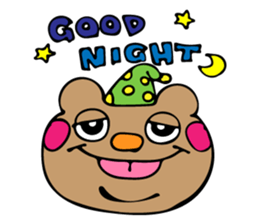 The bear which shows a tongue sticker #10218532