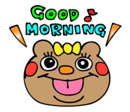 The bear which shows a tongue sticker #10218533