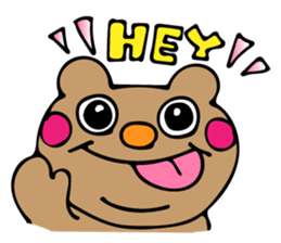 The bear which shows a tongue sticker #10218535