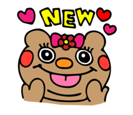 The bear which shows a tongue sticker #10218536