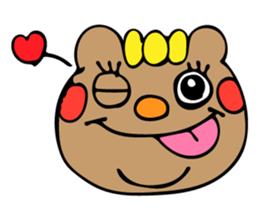 The bear which shows a tongue sticker #10218537