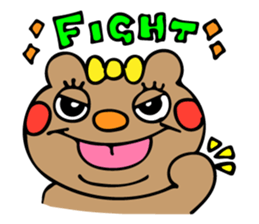 The bear which shows a tongue sticker #10218538