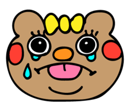 The bear which shows a tongue sticker #10218539