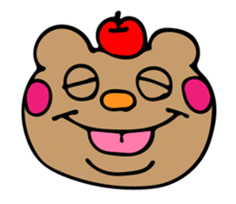 The bear which shows a tongue sticker #10218540