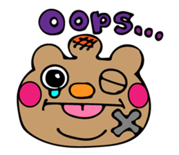 The bear which shows a tongue sticker #10218541