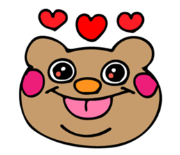 The bear which shows a tongue sticker #10218542