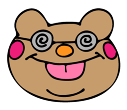 The bear which shows a tongue sticker #10218543