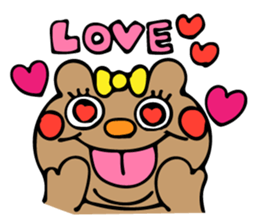 The bear which shows a tongue sticker #10218544