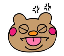 The bear which shows a tongue sticker #10218545