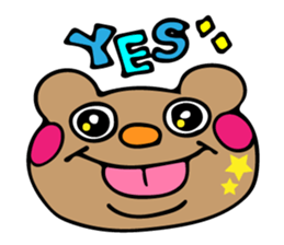 The bear which shows a tongue sticker #10218547